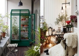 Zimowy ogród na balkonie