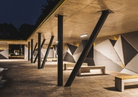 Plac miejski w Łobzie - rewitalizacja wg BIASTUDIO