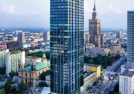 Cosmopolitan, jeden z dwóch wysokościowców z ekskluzywnymi apartamentami w Warszawie.