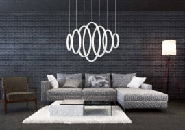 Vertigo 335 to przykład minimalizmu w wykonaniu Milagro. Świecące lub podświetlane koła to częsty motyw. Ale zwykle układane są w poziomie - tu mamy pion! Świetny pomysł.