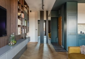 Nowoczesna elegancja wnętrza z nutą mid-century