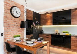 Kuchnia, oświetlenie, meble kuchenne