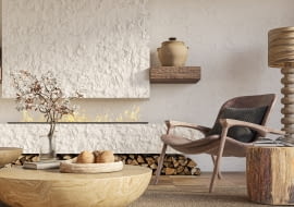 Kącik kawowy w stylu japandi