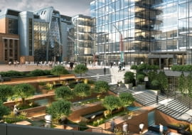 Koncepcja rynku Kobro obok dworca Łódź Fabryczna.