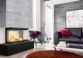 Cienkie i lekkie płyt z fibrobetonu (betonu architektonicznego wzmacnianego włóknem szklanym) efektownie wyglądają w połączeniu z naturalnym kamieniem. Na zdjęciu: obudowa kamienna, cena od 2500 zł, KRATKI.PL