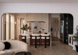 Kuchnia w stylu mid-century modern