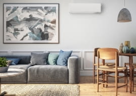 Styl skandynawski z klimatyzatorem