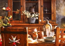 WNETRZA KUCHNIA STYL BRETONSKI MEBLE