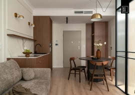 Wnętrza w sepii: 35-metrowe mieszkanie w centrum Wrocławia