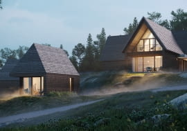 Domki w Wetlinie - projekt pracowni Z3Z ARCHITEKCI