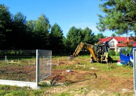 Budynek musi być wytyczony przez geodetę zgodnie z projektem