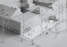 Wizualizacja projektu autorstwa Roberta Koniecznego (KWK PROMES). Widok z lotu ptaka