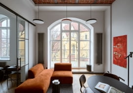 Wrocławski apartament w neogotyckim budynku - aranżacja projektu Loft Factory