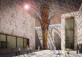 Muzeum Arabskiej Sztuki Współczesnej w Szardży. Proj. AIDA STUDIO - Ronaldo Rodriguez-Leal i Natalia Wrzask.