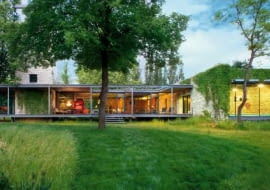 projekt indywidualny, dom parterowy, duże okna, salon