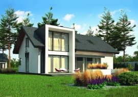 Łatwo sobie wyobrazić, że starsi państwo korzystają ze słońca na tarasie w godzinach rannych i południowych, a dzieci i wnuki - z własnego, na piętrze - po powrocie z zajęć, czyli pod koniec dnia. Dlatego dłuższe elewacje wychodzące na wschód i zachód wydają mi się idealne!