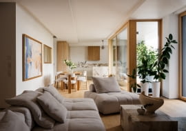 Światło, przestrzeń i architektura - apartament w zielonej części Marymontu