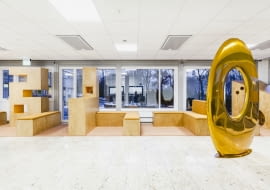 Projekt wnętrz Wydział Konsularny Ambasady RP w Oslo, autorzy: Mili Młodzi Ludzie Realizacja: 2016