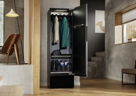 Miele Aerium, praktyczne urządzenie do odświeżania i wygładzania odzieży i akcesoriów.