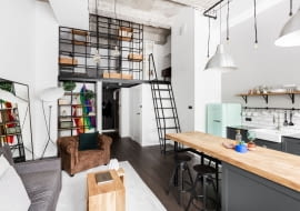 Loftowe wnętrze w Krakowie