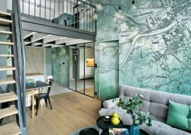 Mieszkanie w Krakowie z antresolą i oryginalnym muralem