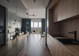 Aranżacja kawalerki.