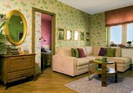 pokój dzienny, tapeta, salon