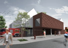 Nowa siedziba Ochotniczej Straży Pożarnej oraz Klub Samorządowy w Chrząstowicach - projekt dyplomowy
