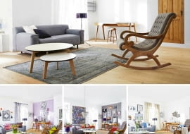 Salon urządzony na trzy sposoby