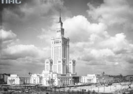 Pałac Kultury i Nauki w 1955 roku