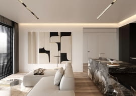 Apartament z otwartą strefą dzienną - projekt Kuka Wnętrza