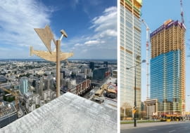 Wiecha na wieżowcu Warsaw UNIT w Warszawie