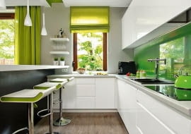 kuchnia, blat, ściana nad blatem