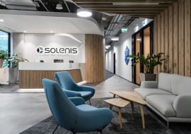 Wnętrza biurowe w siedzibie marki Solenis