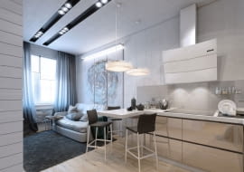 małe mieszkanie, nowoczesne mieszkanie, mieszkanie w odcieniach szarości, jak urządzić mieszkanie