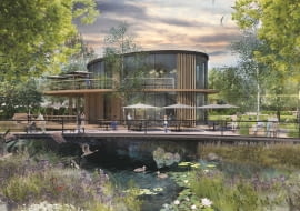 Park w okolicy ul. Christo Botewa na warszawskiej Białołęce. Proj. RS Architektura Krajobrazu