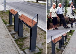 W Gdyni pojawiły się nowe meble miejskie - przysiadki
