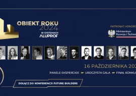 Finał konkursu Obiekt Roku 2024 w Systemach Aluprof i paneliści konferencji Future Builders