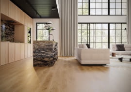 Piękno czerpane z natury - odcienie dębowego drewna na podłodze