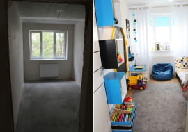 Pokój w stanie surowym i już urządzony