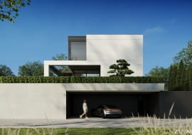 Dom Uniesiony ponad Drogą. Proj. Z3Z ARCHITEKCI