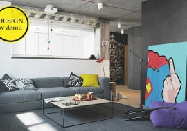 mieszkanie, mieszkanie w stylu loft, loft, industrialny styl, sztuka, design