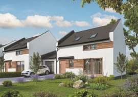 Postęp suburbanizacji, czyli trend wyprowadzek poza miasto.