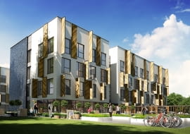 Wizualizacja bloku z maleńkimi kawalerkami po 18-19 m kw.