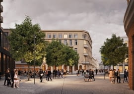 Plac Pięciu Rogów w Warszawie. Proj. WXCA