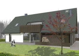 projekty domów, elewacja ogrodowa