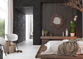 Sypialnia inspirowana naturą.