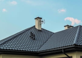 blachodachówka OPTIMA Blachy Pruszyński kolor grafitowy wentylacja dachu