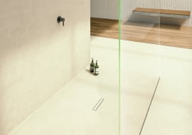 Odpływ liniowy Dallmer CeraFrame Liquid został zaprojektowany z myślą o bezspoinowych, cienkowarstwowych posadzkach płynnych.