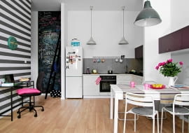 wystrój wnętrz, kuchnia, otwarta kuchnia